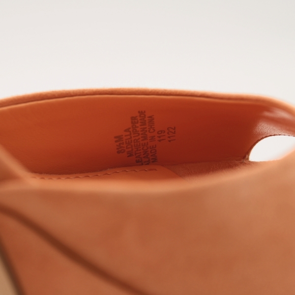 Marc Fisher Ankle Strap Platform Sandal (Women) Orange Suede 8.5m - Picture 6 of 9